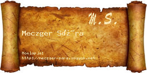 Meczger Sára névjegykártya